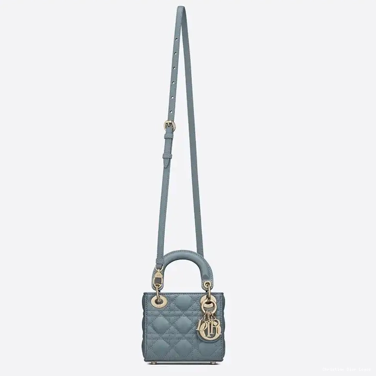 Cheap Blue Micro Sky Cannage Lambskin Bag Dior Lady 0604 Luxury